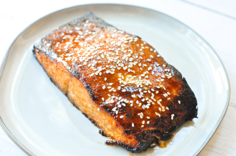 Maple Miso Broiled Salmon - Kelly's Clean Kitchen