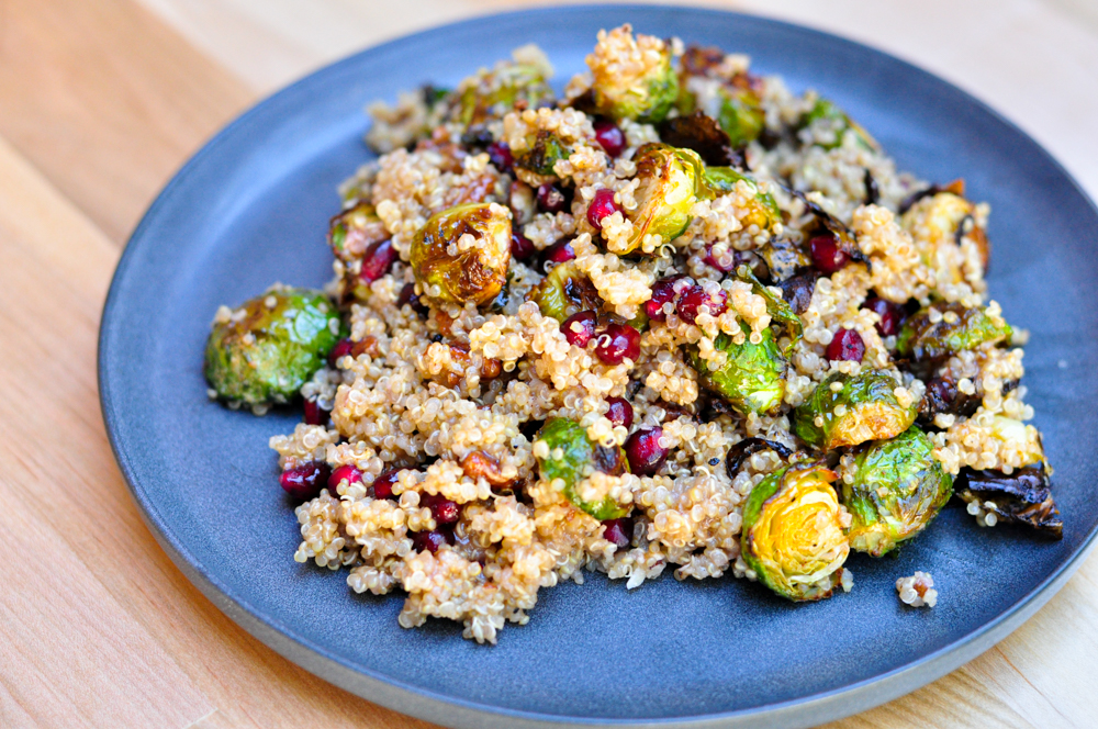 Winter Quinoa & Brussels Sprout Salad - Kelly's Clean Kitchen